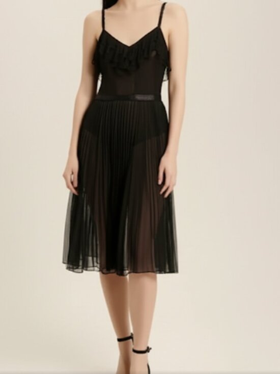 Laundry By Shelli Segal Dresses & Skirts - Laundry By Shelli Segal Whimsy Goth Twee Ribbon Waist Silk Dress Women's Size 2